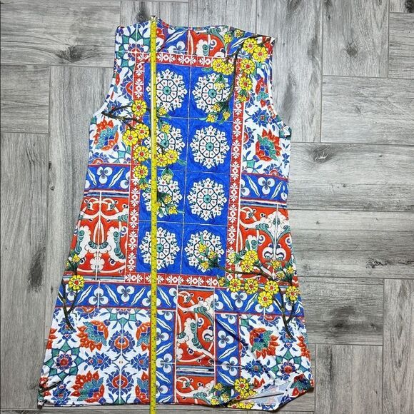 Isle By Melis Kozan Colorful Floral Pattern Sleeveles Dress Size M - Picture 11 of 11
